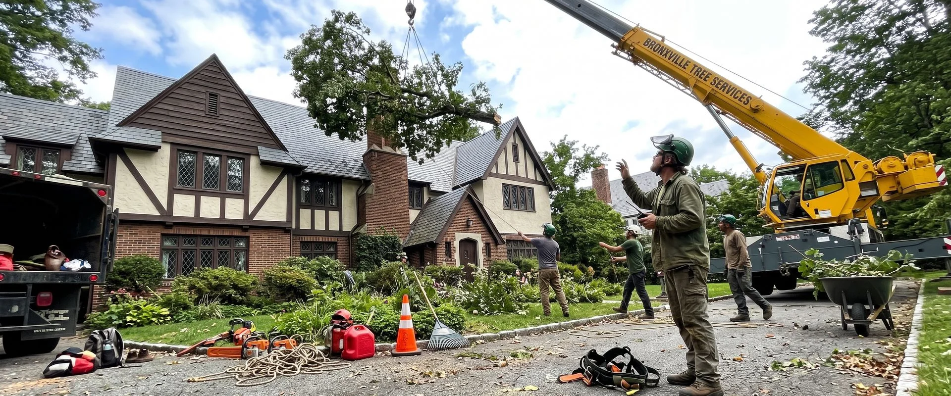 Crane-Assisted Tree Removal