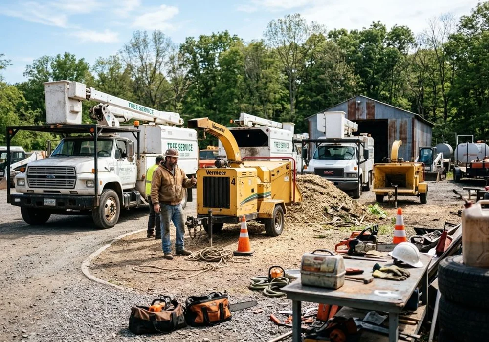 Westchester Tree Pros equipment yard