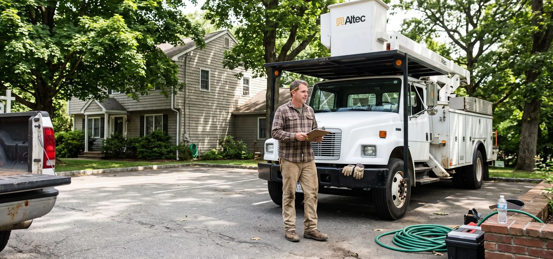 Westchester Tree Pros founder outside headquarters